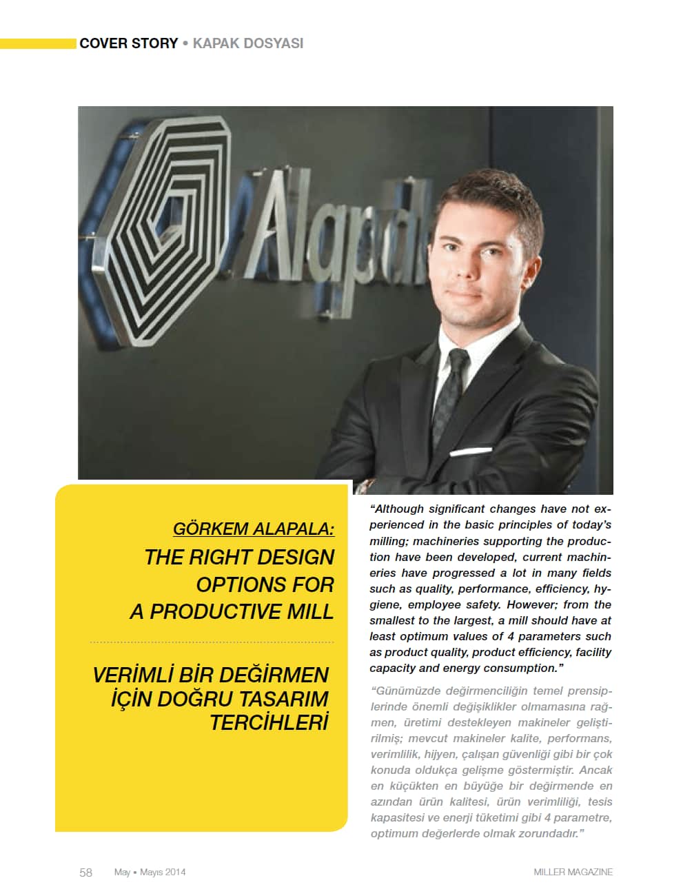 The Right Design Options For A Productive Mill: Görkem Alapala Interview On Miller Magazine